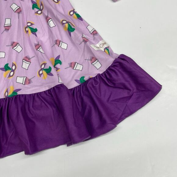 NWT Evie's Closet Size 3 Reversible Mardi Gras Dress - Picture 3 of 9